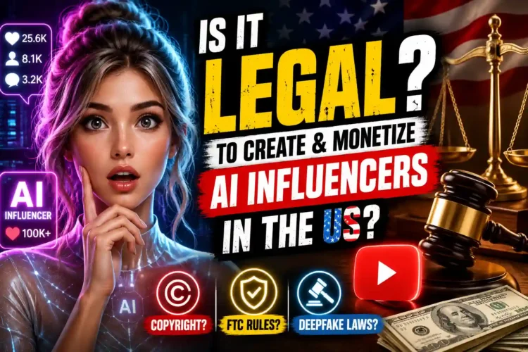Is it legal to monetize AI influencers
